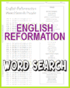 English Reformation Word Search Puzzle