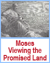 Moshe viewing the Promised Land from atop Mount Nebo.