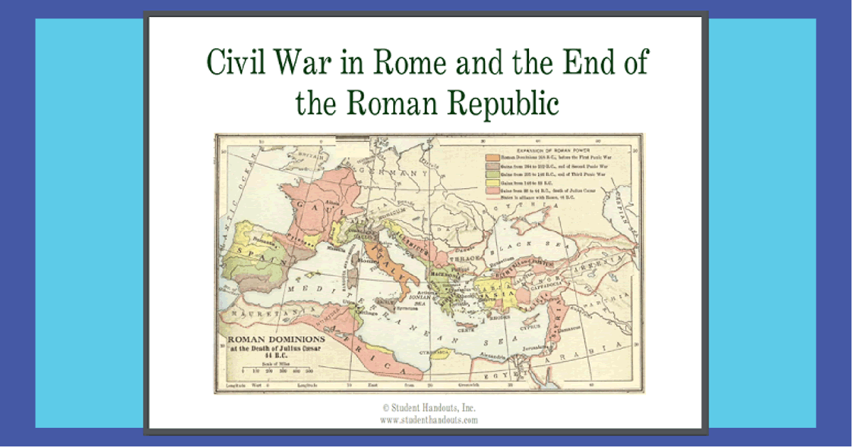 Civil War in Rome and the End of the Roman Republic PowerPoint ...