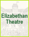 An Elizabethan theater--restoration.  The courtyards of London inns often served as playhouses before regular theaters were built.  These inn yards furnished many suggestions for the early theaters, as the picture shows.  The stage was in one end, and the open space in front served as the pit.  The galleries around the sides afforded additional space for spectators.  The plays were given in the afternoon, as artificial lighting was impossible.  The occupants of the pit had the sky for roof, and had often to seek shelter from storm.  There was almost total lack of scenery.  For example, a painted sign alone indicated Prospero's Island in Shakespeare's Tempest.  The audience welcomed complicated plots and long monologues if these presented ideas of worth.  The theater took the place of lectures, newspapers, and magazines.  The plays of Ben Jonson and William Shakespeare were first given under such conditions.